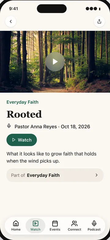 Sermons and series in the Grace Community Church app