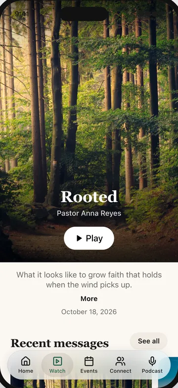 Sermons and series in the Grace Community Church app